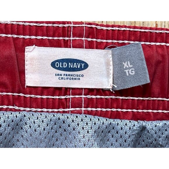 Old Navy - Men's Swim Short Printed Swimsuits - Red/Blue/White - Extra Large - Picture 9 of 16